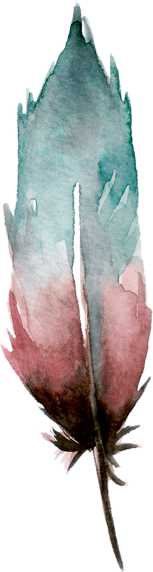 Watercolor FEather Shape.